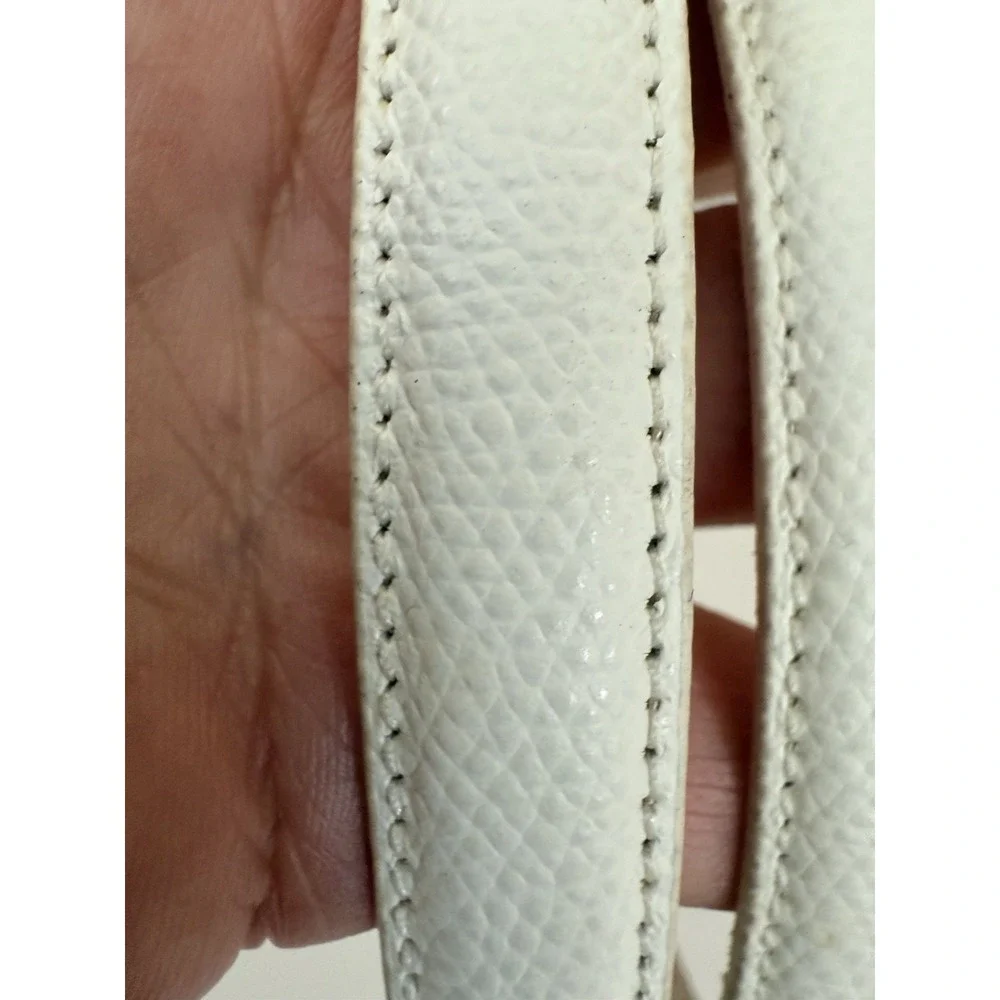 Terry‎ Stack Size XL Minimalist Belt Off White Italian Leather Hook Loop Closure